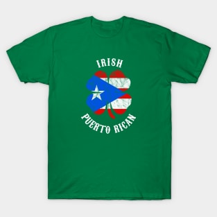 Irish Puerto Rican Pride Shamrock Puerto Rico Flag Boricua St Patricks Day T-Shirt